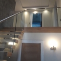 Spinebeam Staircase with frameless glass